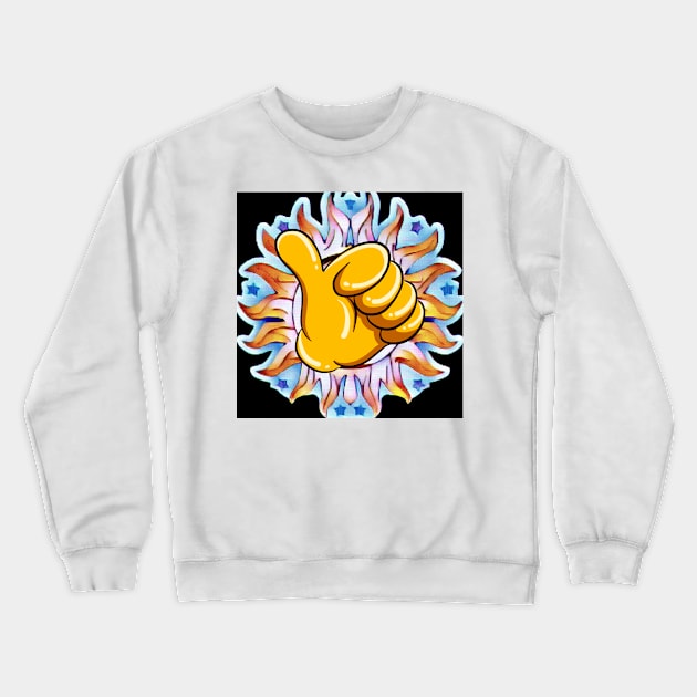 THUMBS UP Crewneck Sweatshirt by TriForceDesign